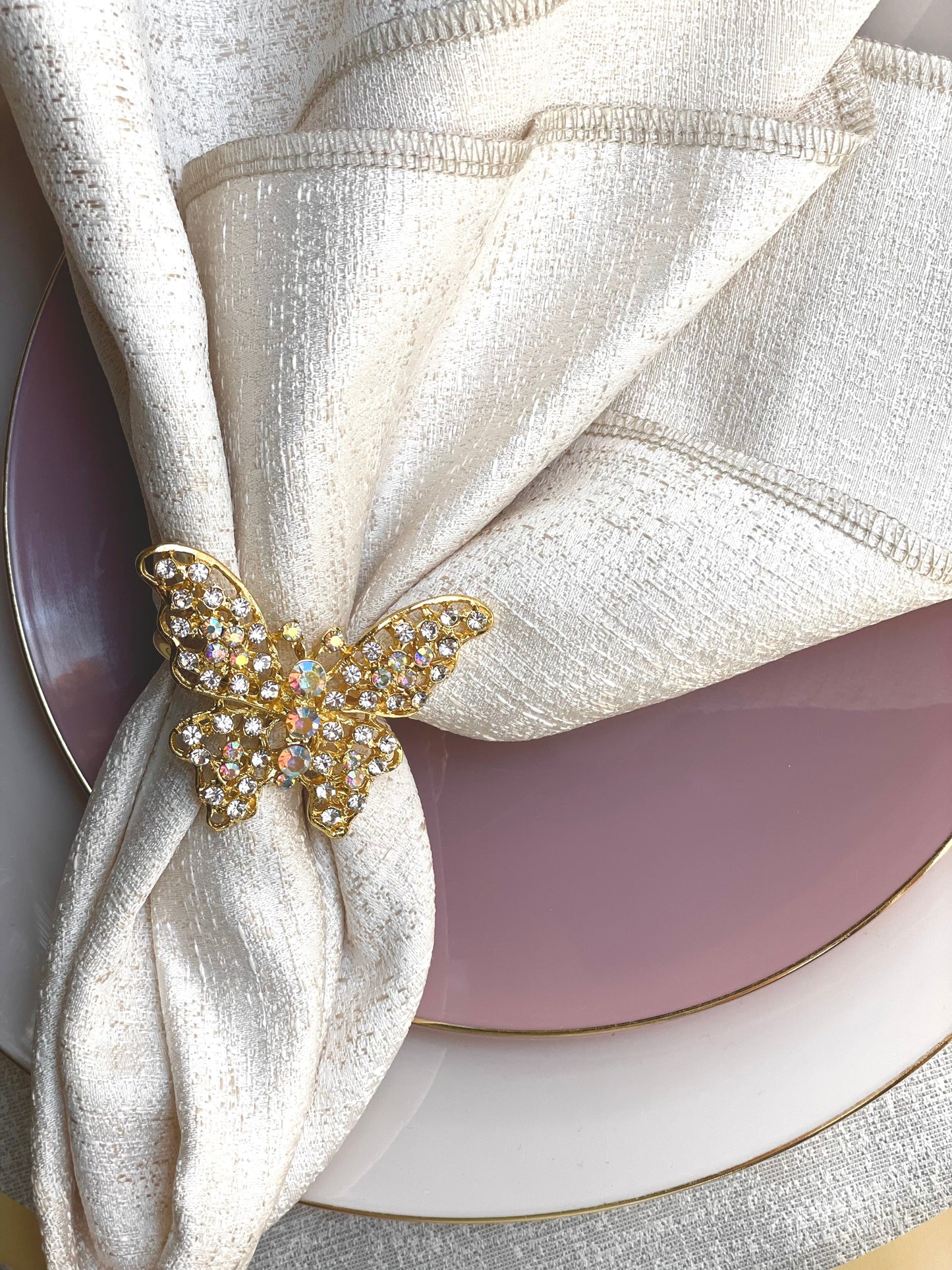 Gold Beaded Butterfly