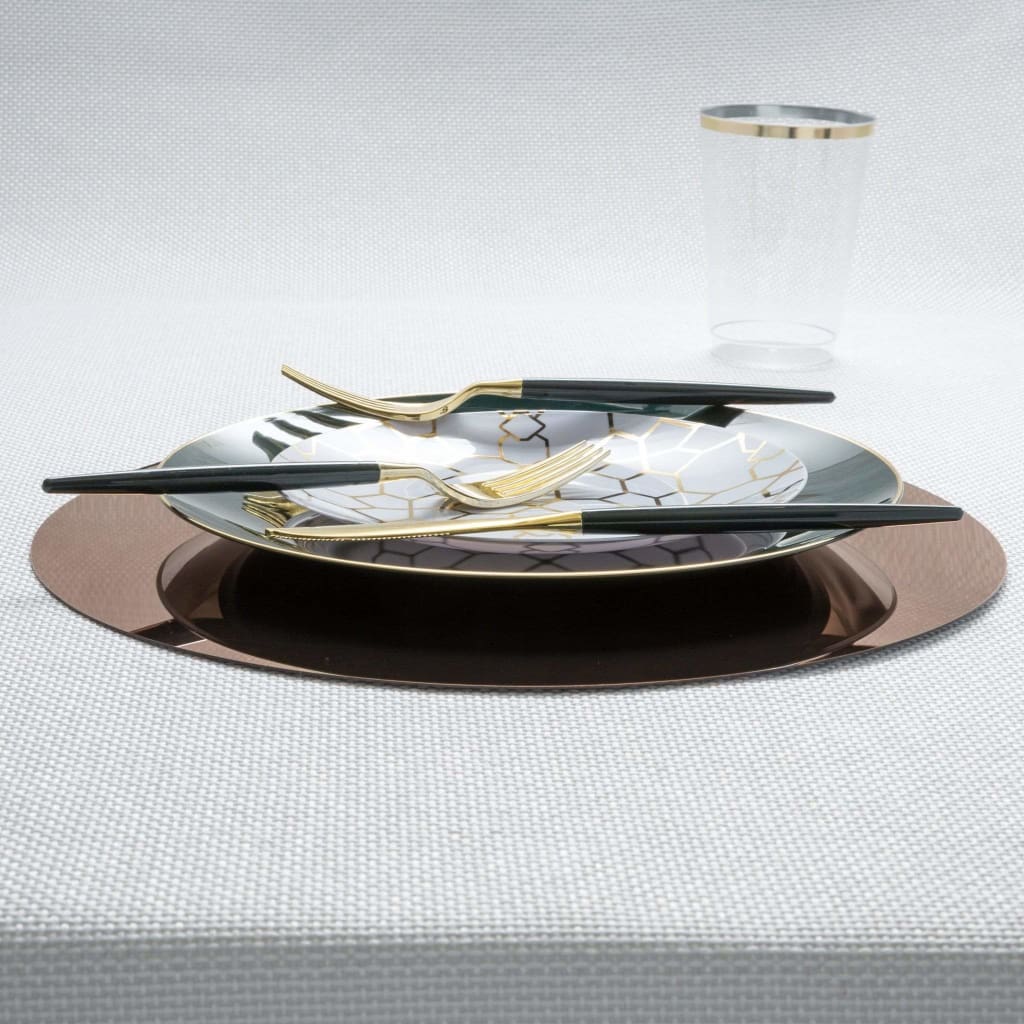 13" Bronze Round Light Weight Mirror Charger Plate | 1 Charger