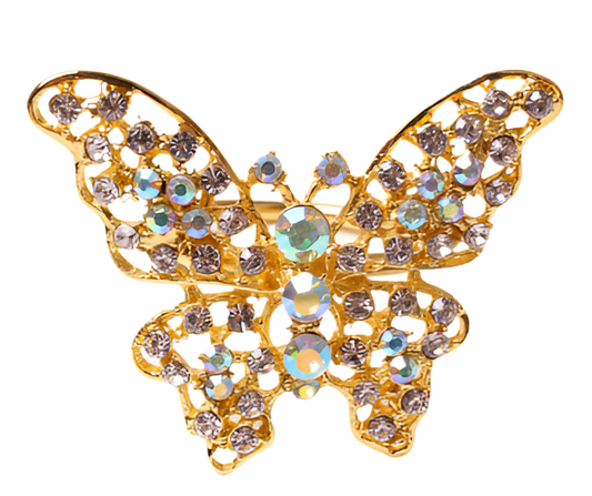 Gold Beaded Butterfly