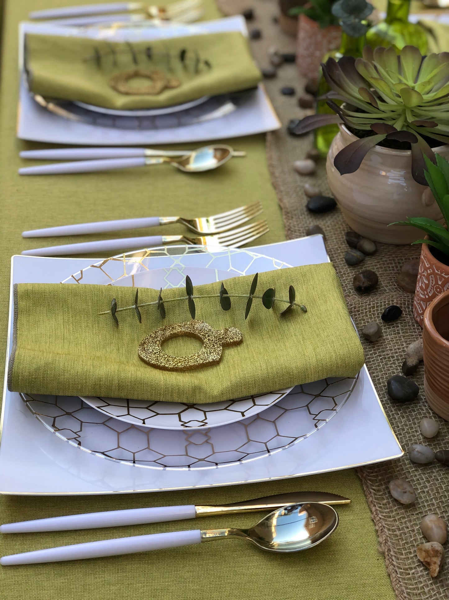 THE BALI - LIME FAUX LINEN
