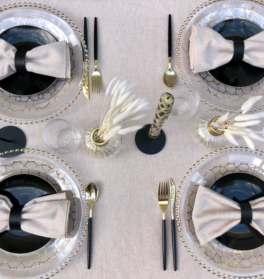 THE MONACO - TAUPE FAUX LINEN