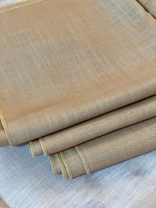 Gold Honey Burlap Napkins (Pack of 6)