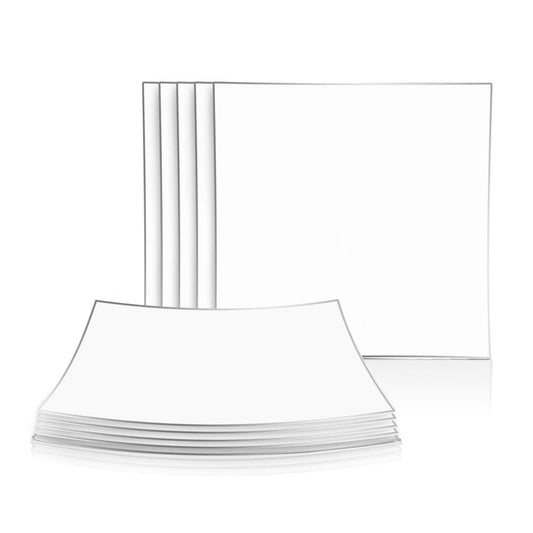 Square Coupe Clear • Silver Plastic Plates | 10 Pack